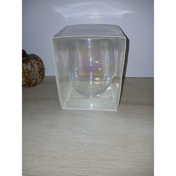 Slant Collection Stemless Wine Glass 30oz Luster 5"×6" Holds One Full Bottle - Picture 1 of 16
